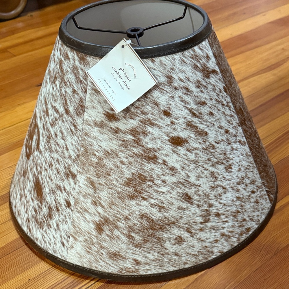 Pottery Barn Rustic Brown and Cream Lamp Shade